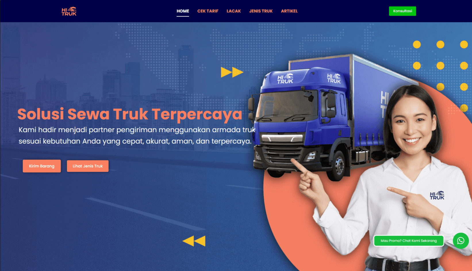 Hi Truk Landing Page